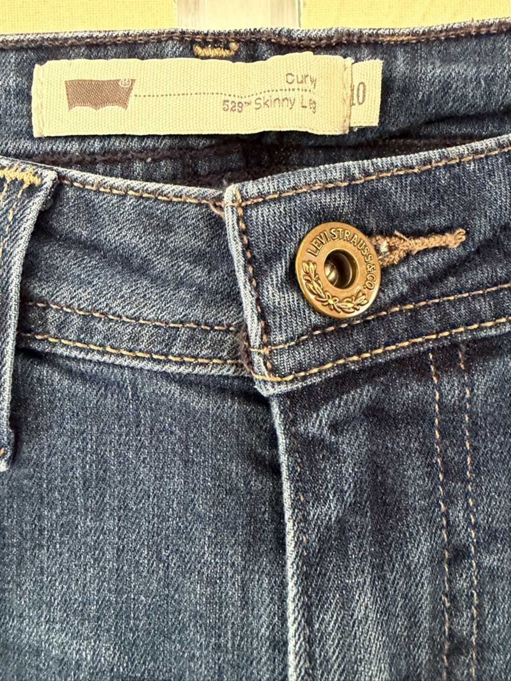 Levi's 529 Curvy Skinny Jeans - Medium Blue Denim